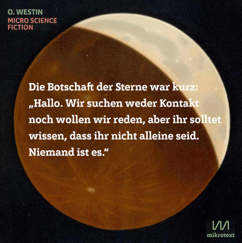 Micro Science Fiction von O. Westin.