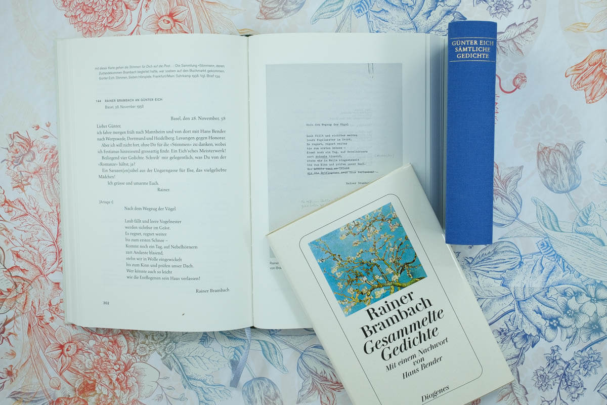 Die gesammelten Gedichte von Günter Eich und Rainer Brambach.